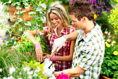 Professional landscapers enhancing the curb appeal of a Bermondsey property.
